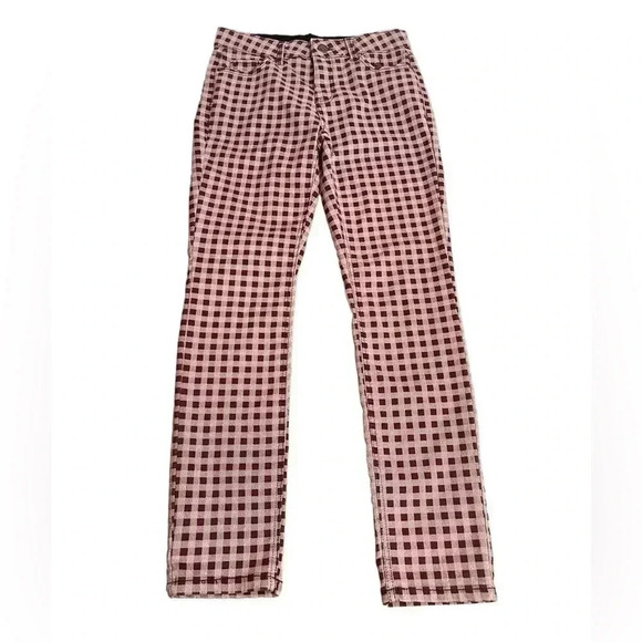 Liz Claiborne Sara Slim Leg Mid Rise Tummy Control Plaid Pants Women’s Size 4 - Picture 1 of 15